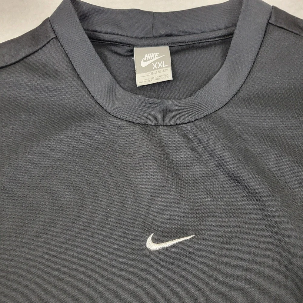 Nike Center‎ Swoosh Pullover Shirt Mens 2XL Black Short Sleeve 138313-020